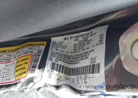 2023 Ford Bronco Sport Big Bend z USA, uszkodzony, nr VIN 3FMCR9B66PRD29073